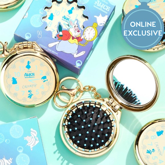 ALICE IN WONDERLAND x COLOURPOP POCKETWATCH MIRROR BRUSH - Picture 1 of 4